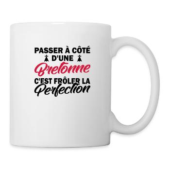 bretonne et perfection / cadeau humour bretonne - Mug blanc - blanc - Droite