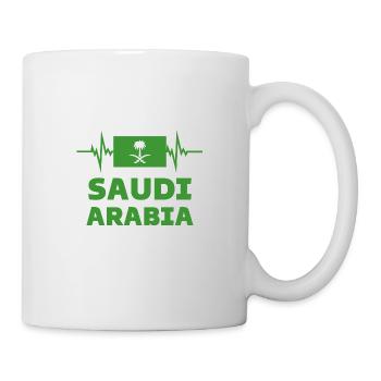 Arabie saoudite Football 2022 Arabie saoudite Heartbeat - Mug blanc - blanc - Droite