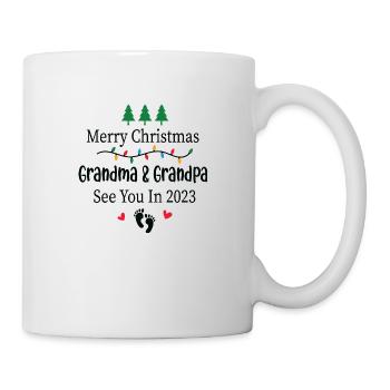 Joyeux Noël Grand-mère & Papy Rendez-vous en 2023 - Mug blanc - blanc - Droite