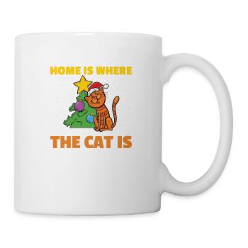 Home is where the Cat is - Tasse - Weiß - Rechts