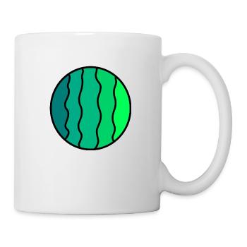 Farbige Streifen - Tasse - Weiß - Rechts