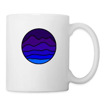 Farbige Berge - Tasse - Weiß - Rechts
