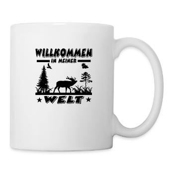 Hirsch - Tasse - Weiß - Rechts