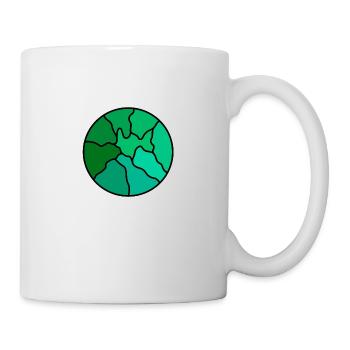 Grüne Blätter - Tasse - Weiß - Rechts