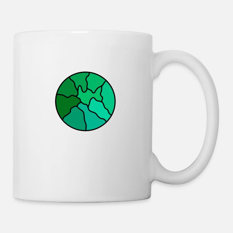 Grüne Blätter - Tasse - Weiß