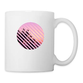 T-Shirt Urlaub Strand Palmen Ferien Sommer Sonne - Tasse - Weiß - Rechts