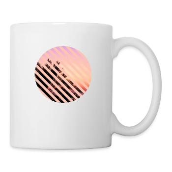 T-Shirt Urlaub Strand Palmen Ferien Sommer Sonne - Tasse - Weiß - Rechts