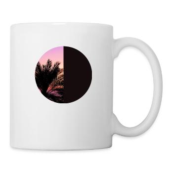 T-Shirt Urlaub Strand Palmen Ferien Sommer Sonne - Tasse - Weiß - Rechts