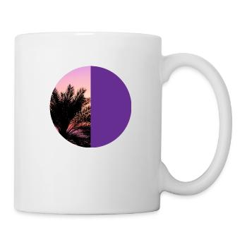 T-Shirt Urlaub Strand Palmen Ferien Sommer Sonne - Tasse - Weiß - Rechts