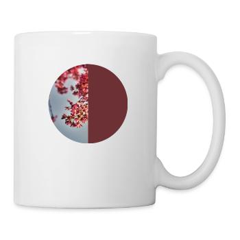 T-Shirt Blüten Blumen Kirschblüten Geschenk Frau - Tasse - Weiß - Rechts