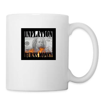 inflation money design tshirt - Mug - white - Right