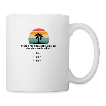 Ces trois choses que j’emmène sur une île déserte - Mug blanc - blanc - Droite