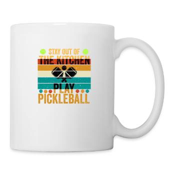 Stay Out Of The Kitchen Play Pickleball funny Gift - Mug - white - Right