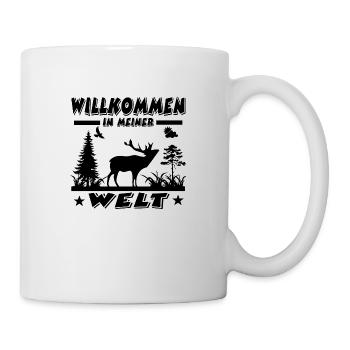 Hirsch - Tasse - Weiß - Rechts