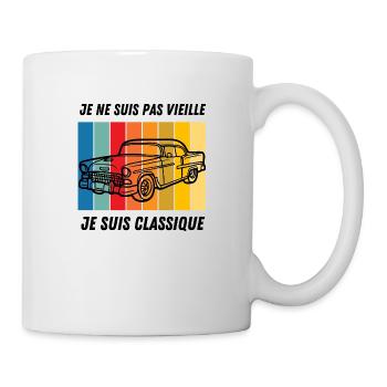 Design T shirt voiture ancienne, voiture classique - Mug blanc - blanc - Droite
