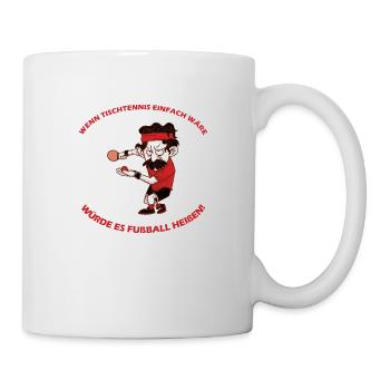 Tischtennis Ping Pong Kinder Jungen Männer T-Shirt - Tasse - Weiß - Rechts