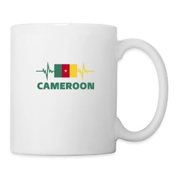 Kamerun Fußball 2022 Herzschlag Kamerun - Tasse - Weiß - Rechts
