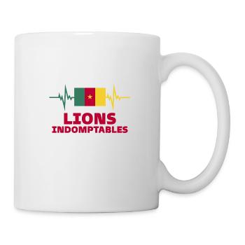 Cameroun Football 2022 battement de cœur Cameroun - Mug blanc - blanc - Droite