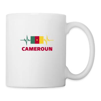 Cameroun Football 2022 battement de cœur Cameroun - Mug blanc - blanc - Droite