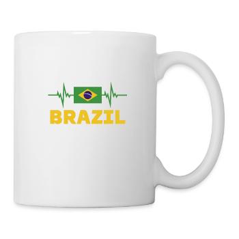 Brazil Football 2022 heartbeat Brazil football - Mug - white - Right