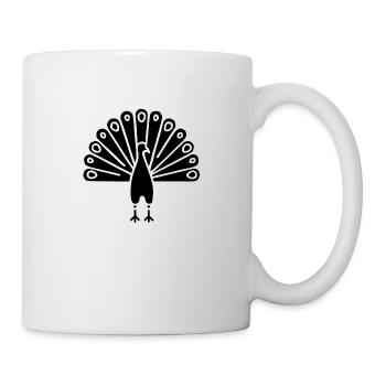Symbol of an Indian peacock, culture of India - Mug - white - Right