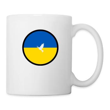 Slava Ukraini za myr - Tasse - Weiß - Rechts