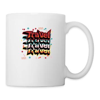 Travel and vacation graffitti style text art - Mug - white - Right