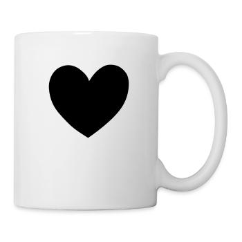 Herz Symbol Liebe süß Herzen rosa Zeichnung Vektor - Tasse - Weiß - Rechts