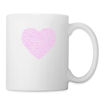Herz Symbol Liebe süß Herzen rosa Zeichnung 10 - Tasse - Weiß - Rechts
