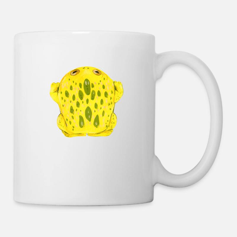 Crapaud grenouille jaune - Mug blanc - blanc