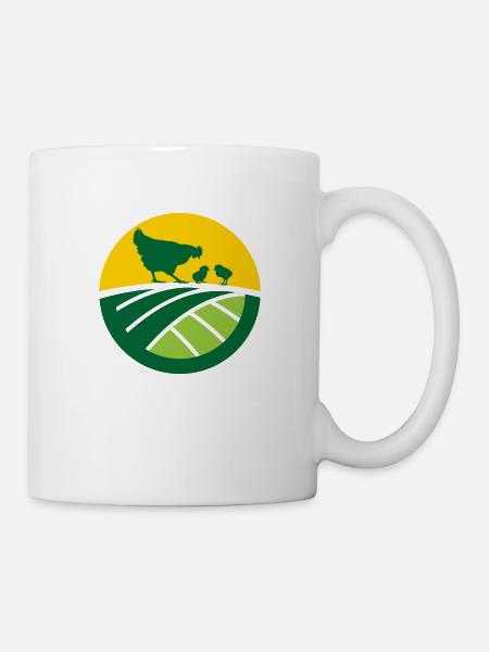 Poultry Fields - Tasse - Weiß