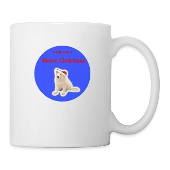 Merry Christmas blue - Tasse - Weiß - Rechts