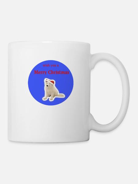 Merry Christmas blue - Mug - white