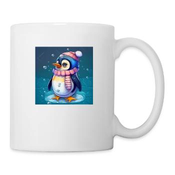 Süßer Weihnachtspinguin - Tasse - Weiß - Rechts