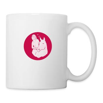 Horse girl with horse Love - Mug - white - Right