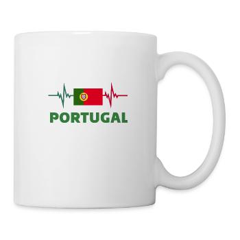 Portugal Football 2022 Heartbeat Portugal football - Mug blanc - blanc - Droite