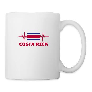 Costa Rica Football 2022 Heartbeat Costa Rica - Mug - white - Right