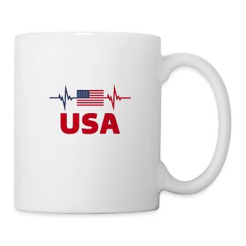 United States of America Football 2022 Heartbeat - Mug - white - Right