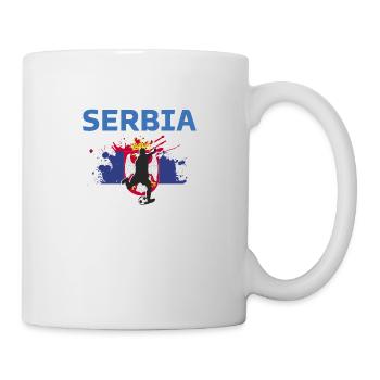 Serbien Fußball 2022 Fan Serbien Fußball - Tasse - Weiß - Rechts