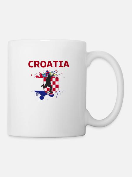 Croatia Football 2022 Fan des kroatischen Fußballs - Tasse - Weiß