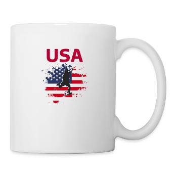 Fußballfan der Vereinigten Staaten von Amerika 2022 - Tasse - Weiß - Rechts