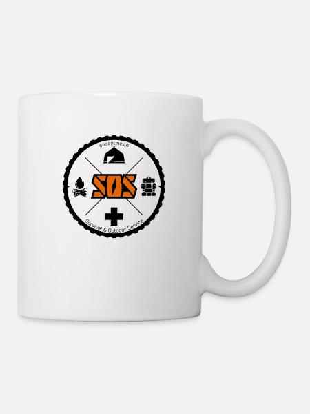 SOS logo orange no background - Mug - white