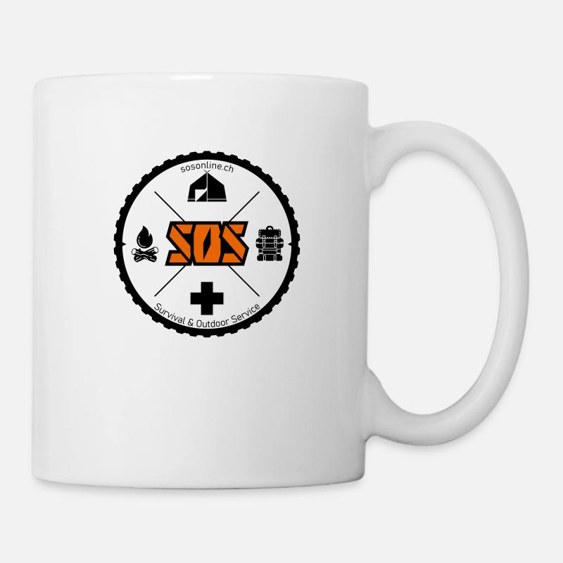 Logo SOS orange sans arrière-plan - Mug blanc - blanc