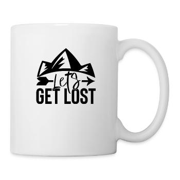 lass uns verlieren, Berge, wandern, trekking, hike - Tasse - Weiß - Rechts