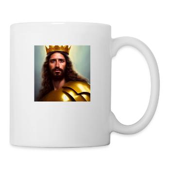 Jesus Christus, König der Könige. Digitale Malerei - Tasse - Weiß - Rechts