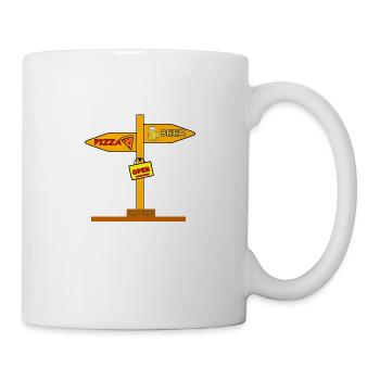 Pizza - Tasse - Weiß - Rechts