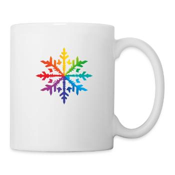 Flocon de neige Neige Hiver Noël coloré 3 - Mug blanc - blanc - Droite