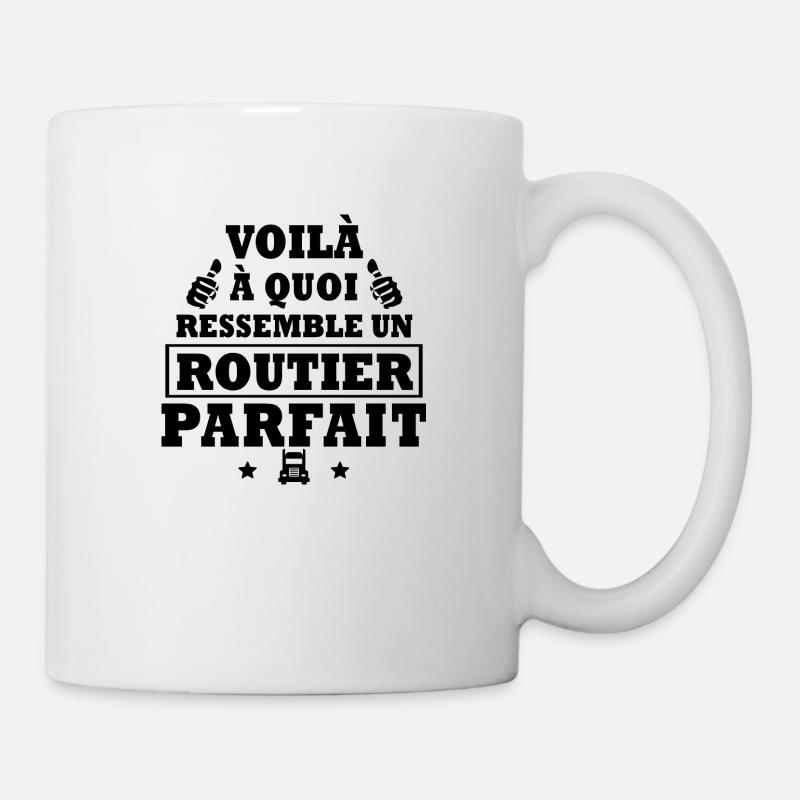 routier parfait / cadeau humour routier - Mug blanc - blanc