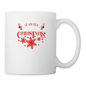 Nous vous souhaitons un joyeux Noël Père Noël chevauchant un ours de glace - Mug blanc - blanc - Droite
