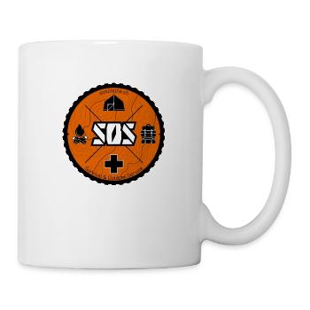SOS Logo orange - Tasse - Weiß - Rechts